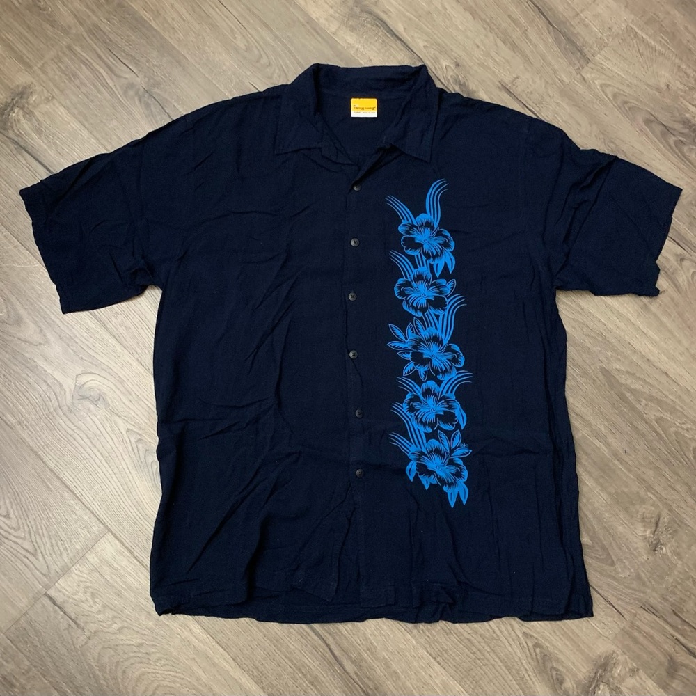 DOWN UNDER Short Sleeve Button Down Shirt Size Xlarge